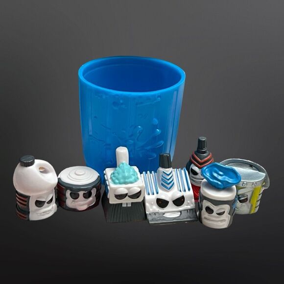 Lot of 7 The Grossery Gang ONLY Series 3 Putrid Power - CLEAN TEAM Garbage Can - Picture 1 of 3